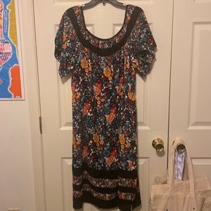 Loft floral dress with flowy sleeves